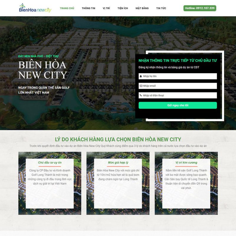 Thiết kế web bất động sản