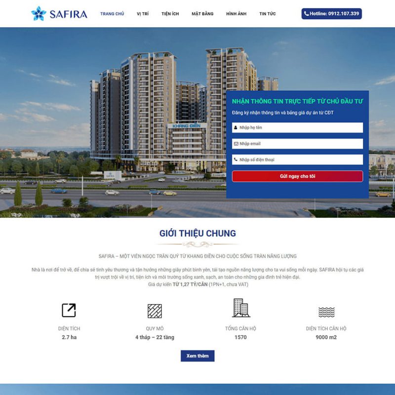 Thiết kế web bất động sản