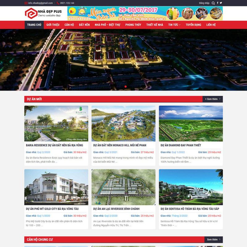 Thiết kế web bất động sản