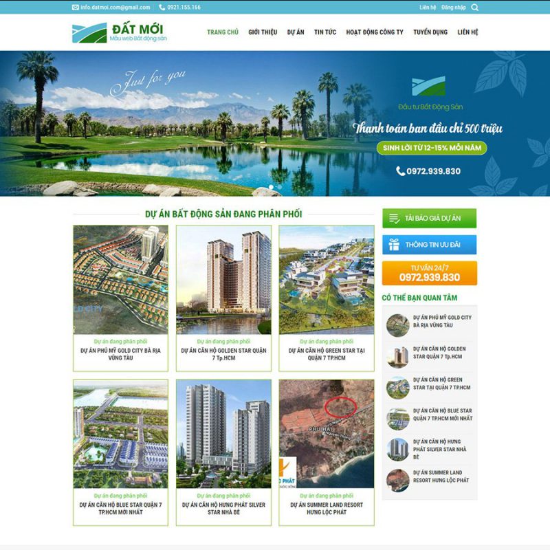 Thiết kế web bất động sản