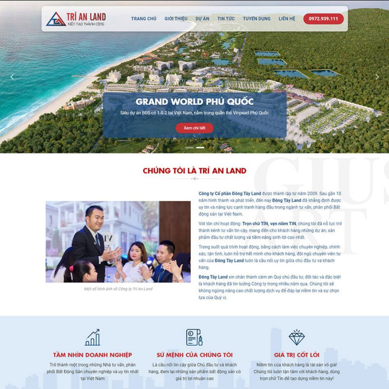 Thiết kế web bất động sản
