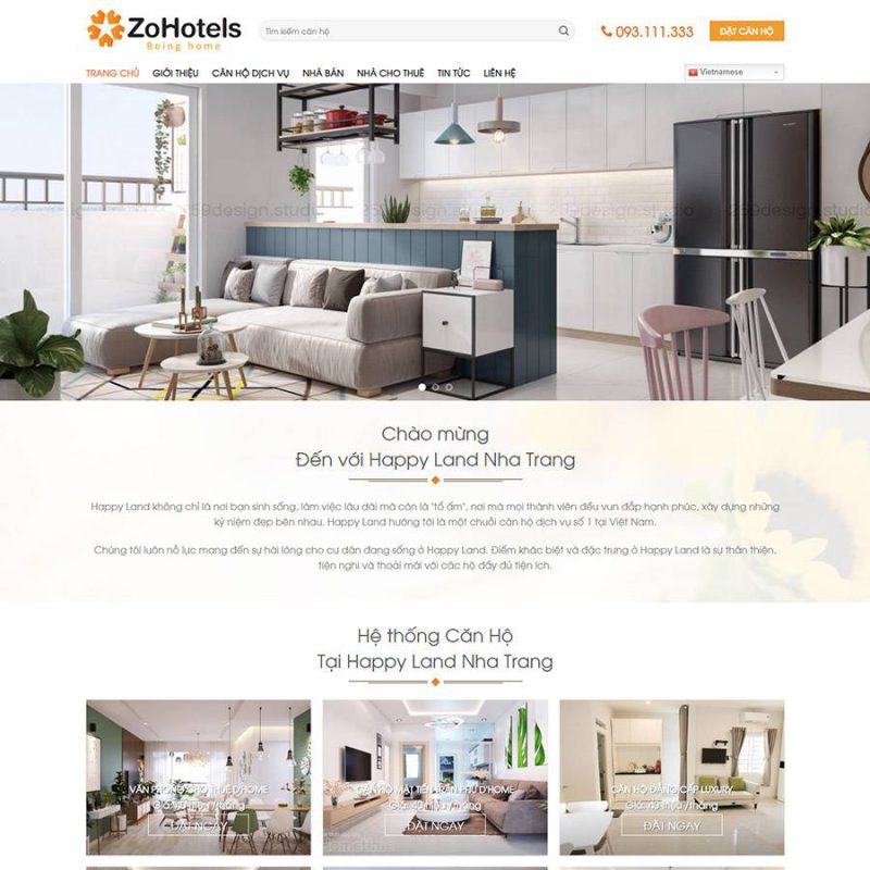 Thiết kế web bất động sản