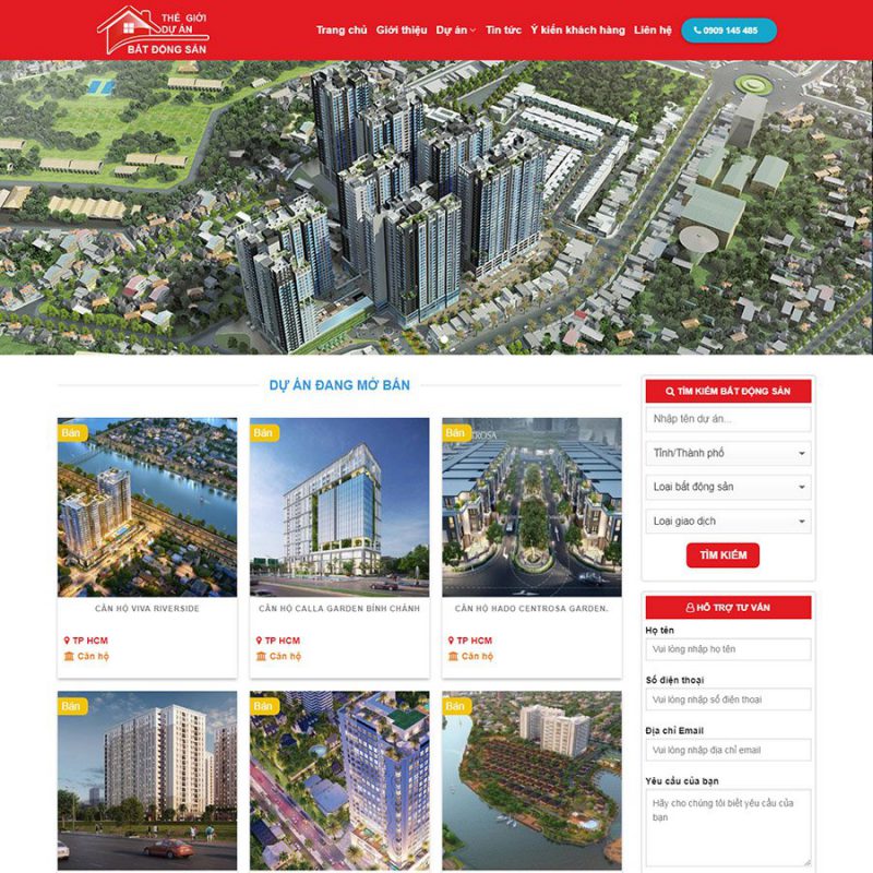 Thiết kế web bất động sản