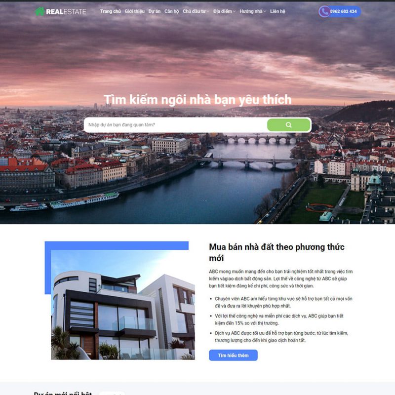 Thiết kế web bất động sản