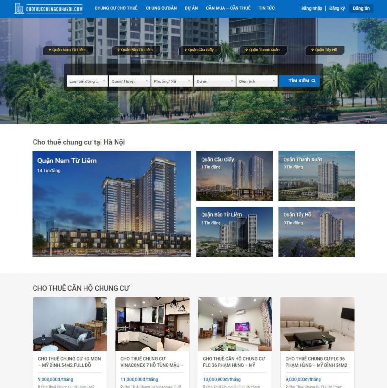 Thiết kế web bất động sản