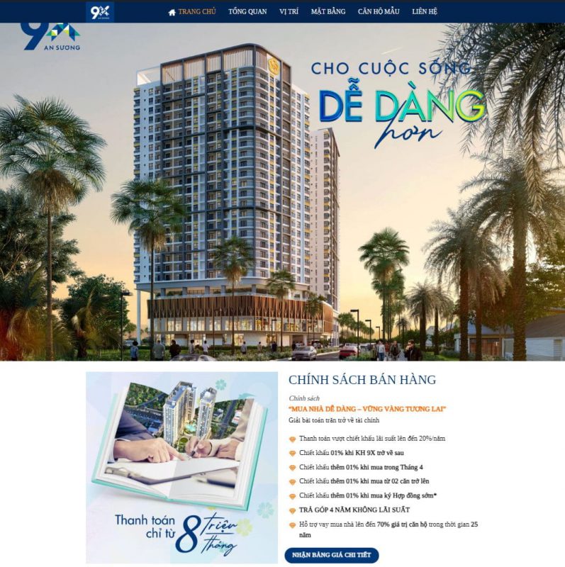 Thiết kế web bất động sản